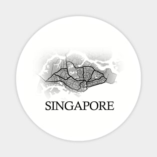 Singapore State Map - Cartography Artwork Magnet